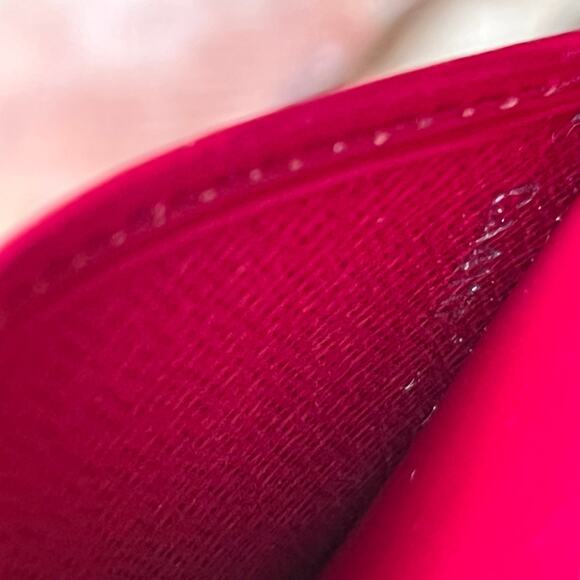 LOUIS VUITTON Burgundy Epi Card Case - Picture 7 of 8